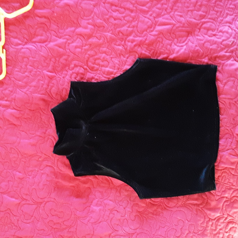 Velvet mockneck tank